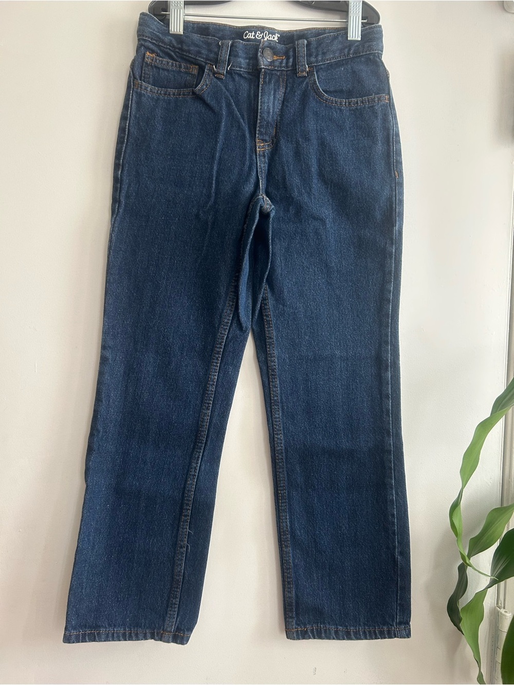 Cat & Jack Women's Deep Blue Straight Leg Jeans